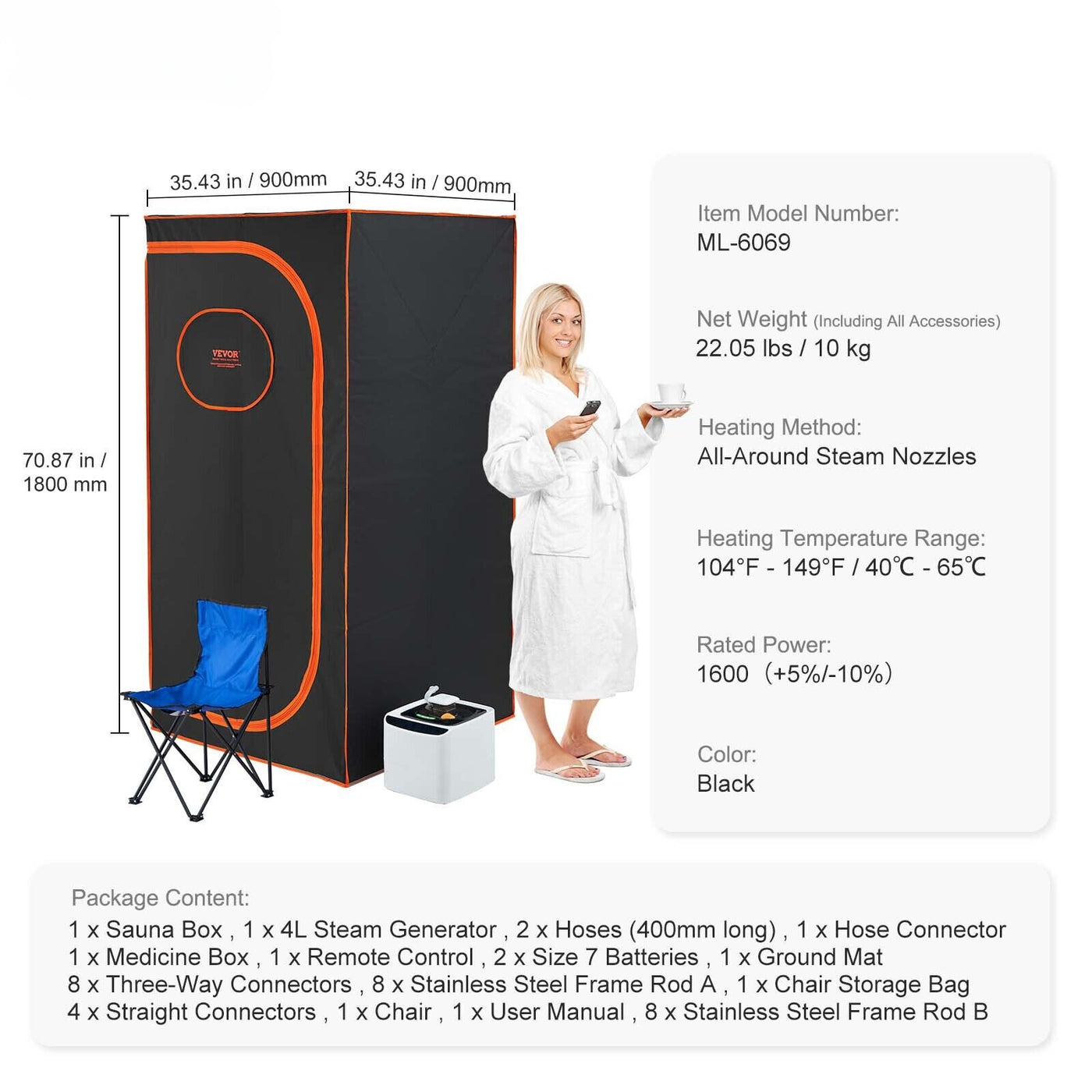 Personal Steam Sauna Tent