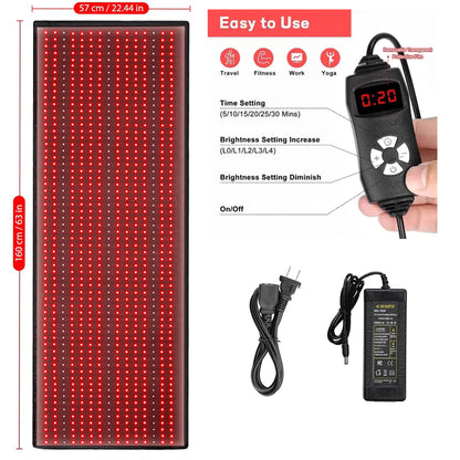 Red Light and Near-Infrared Light Therapy Mat 945pcs 5050 SMD LED - pilame