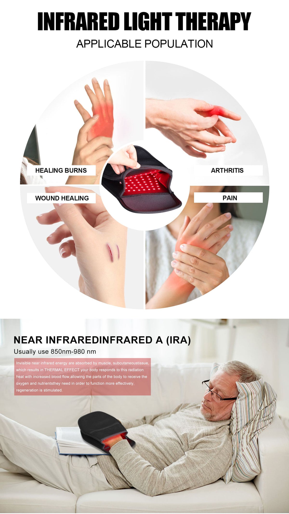 Red Light Therapy Glove